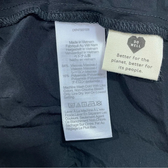 New Madewell Layton Mini Slip Dress Black Size 14 - Picture 7 of 9